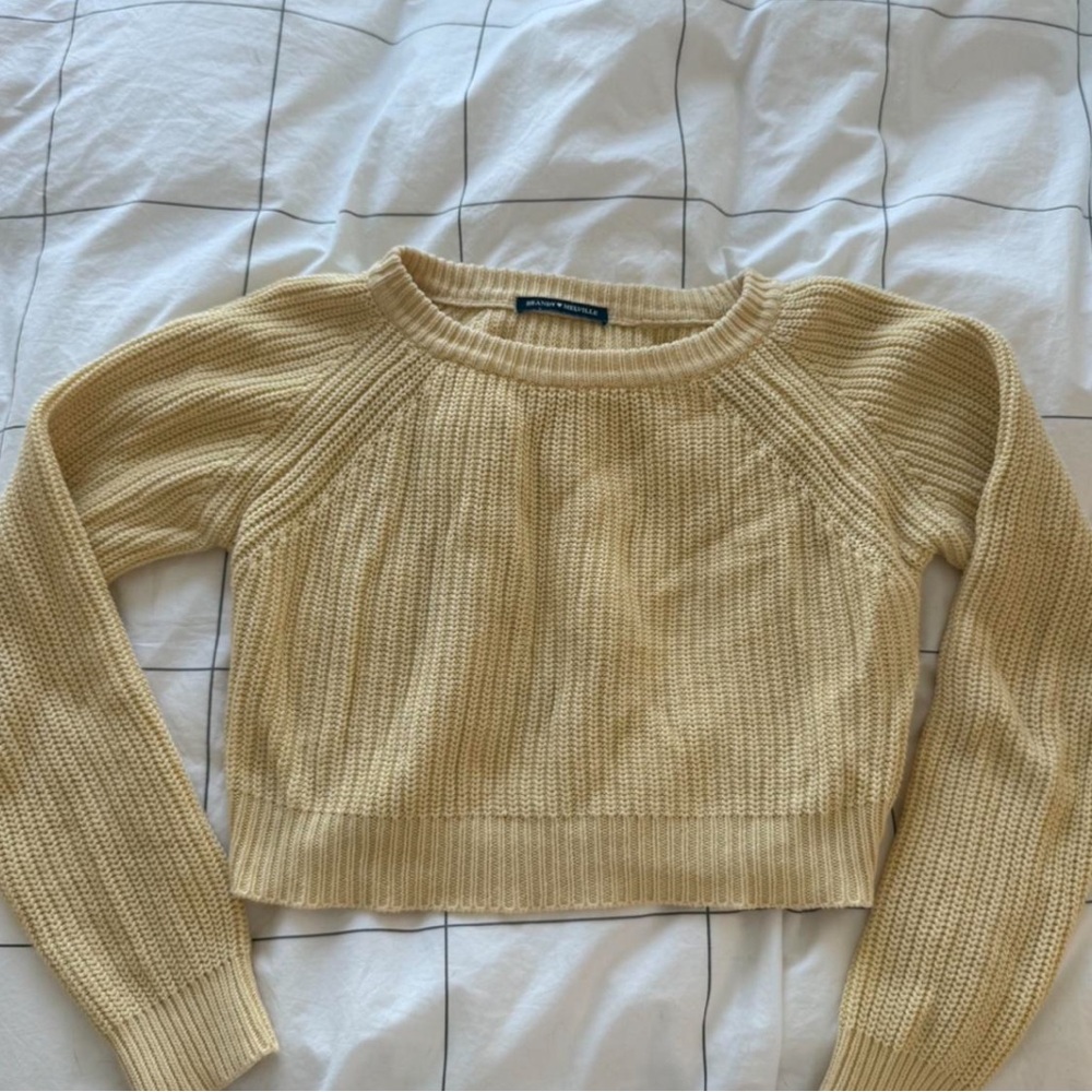 Yellow Ribbed Knit Sweater - Picture 3 of 3